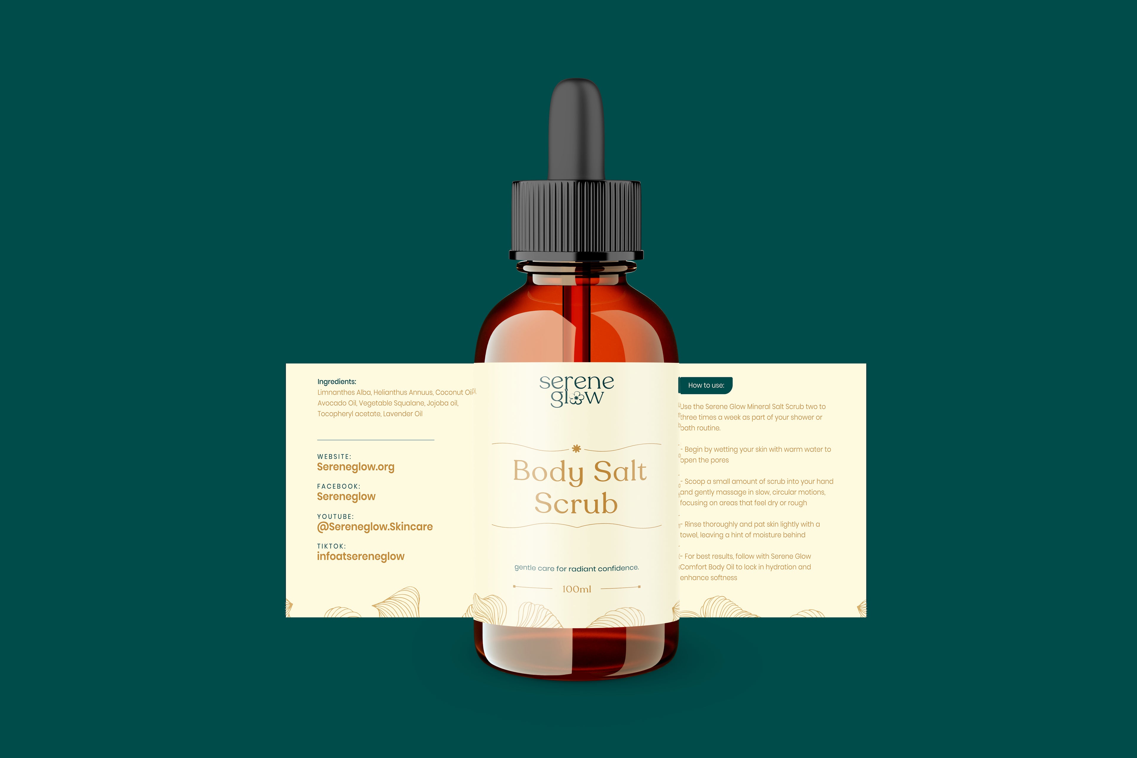 Serene Glow Salt Scrub for Relaxation, Renewal & Lavender Comfort